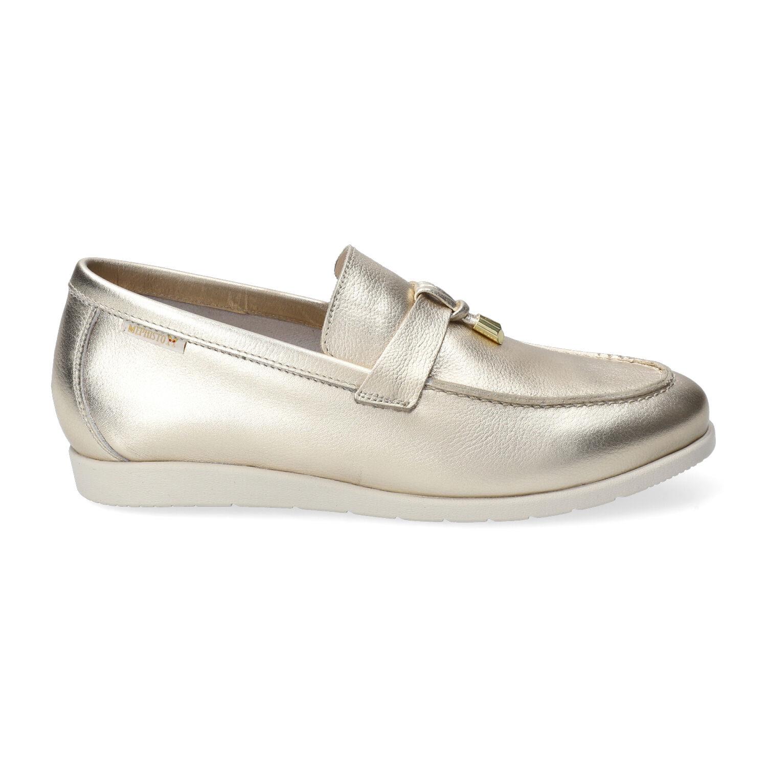 mocassins femme modèle Valenza Or - Mephisto